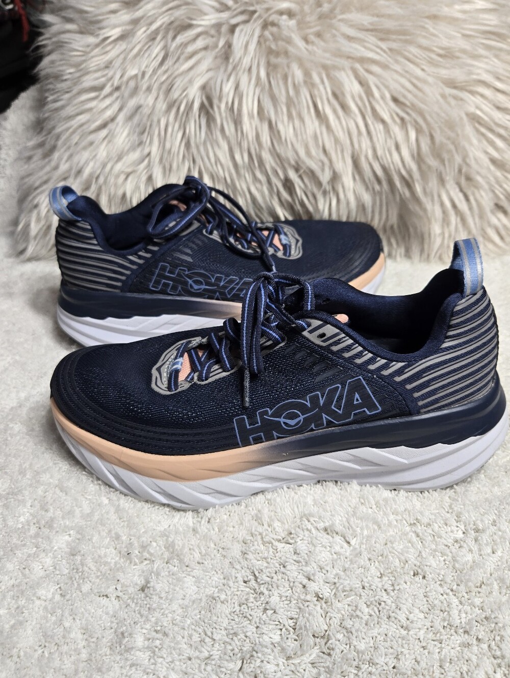 Hoka One One Bondi 6 Running Shoes Women's Sz 7.5 Blue